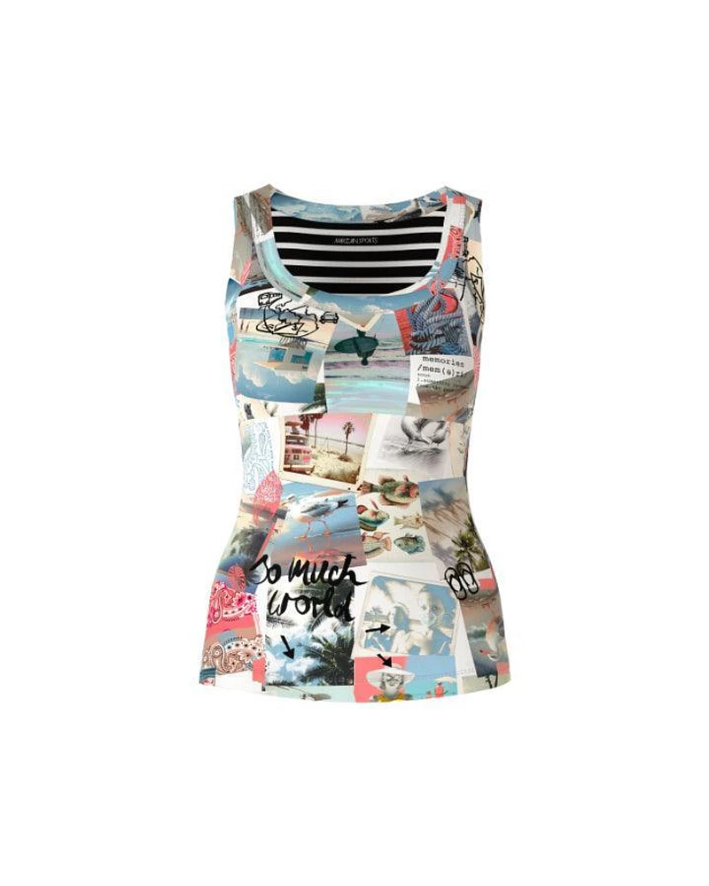 Marc Cain Postcard Print Tank Top