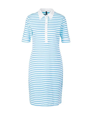 Marc Cain Striped Polo Dress