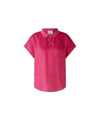 Oui Linen Short Sleeve Top