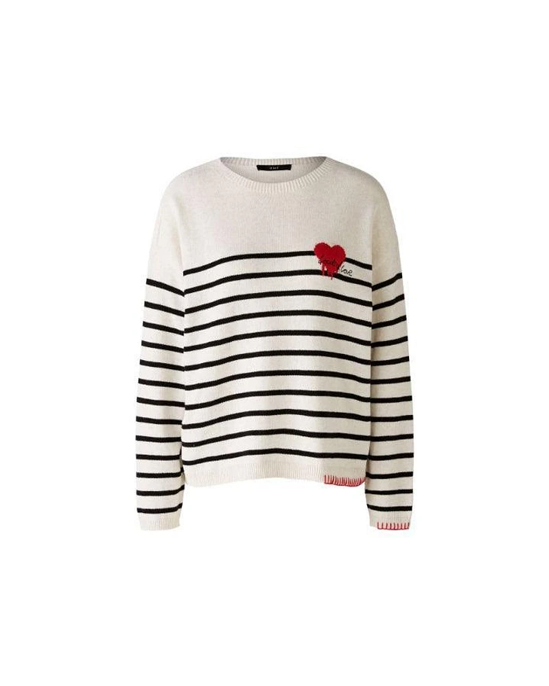 Oui Loads of Love Stripe Pullover