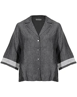 Purotatto Linen Sparkle Sleeve Shirt