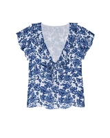 Rails Carmine Chambray Floral Top