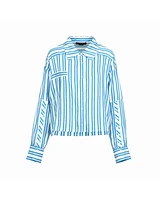 Smythe Button Sleeve Striped Shirt