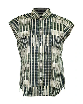 Tonet Print Cap Sleeve Shirt