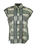 Tonet Print Cap Sleeve Shirt