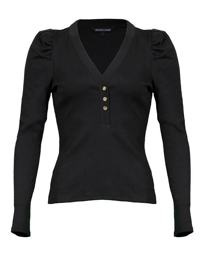 Veronica Beard Dekalb Puff Sleeve Top