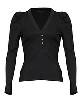 Veronica Beard Dekalb Puff Sleeve Top