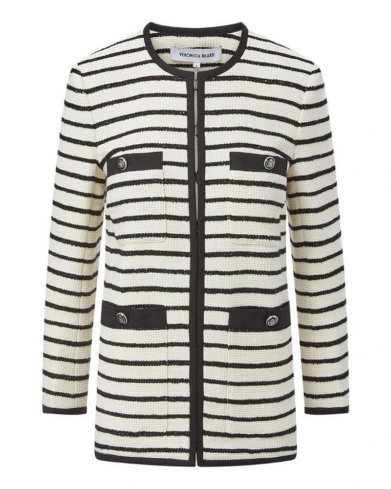 Veronica Beard Foster Striped Dickey Jacket