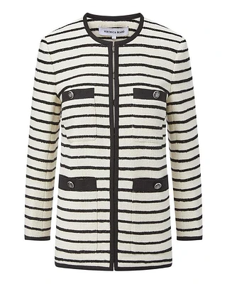 Veronica Beard Foster Striped Dickey Jacket