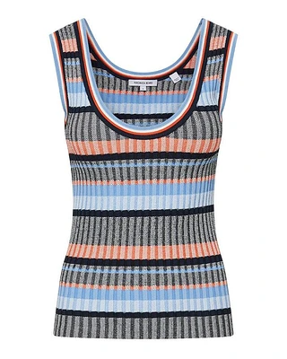 Veronica Beard Sandra Striped RibTank