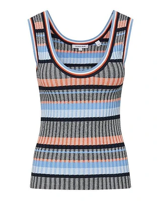 Veronica Beard Sandra Striped RibTank