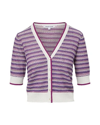 Veronica Beard Varia Striped Knit Cardigan