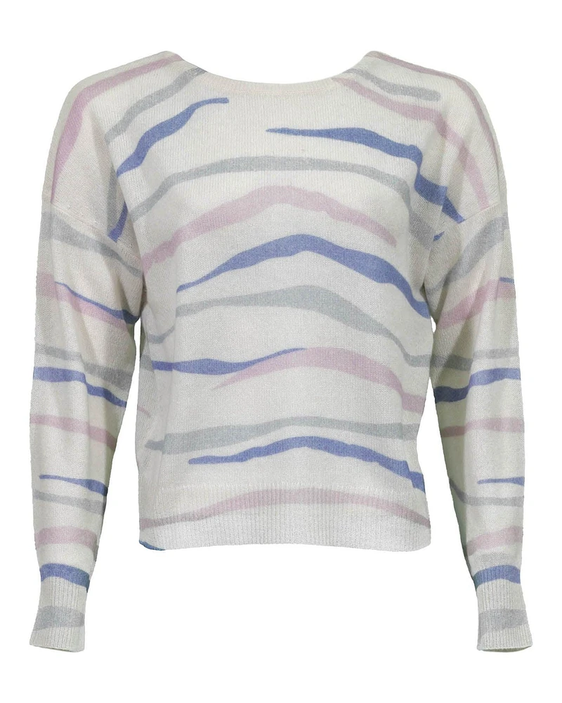 Mara Cashmere Print Pullover
