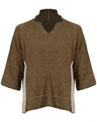 Leo 2 Tone Knit Sweater