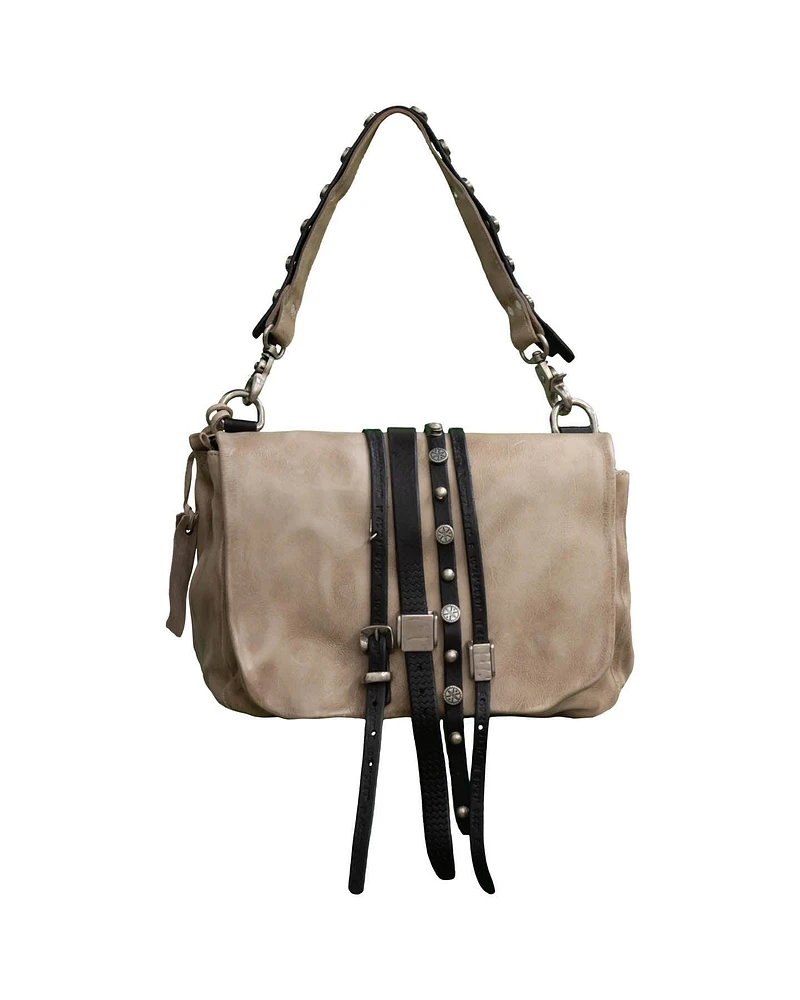 Distressed Messenger Handbag