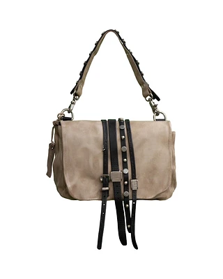 Distressed Messenger Handbag