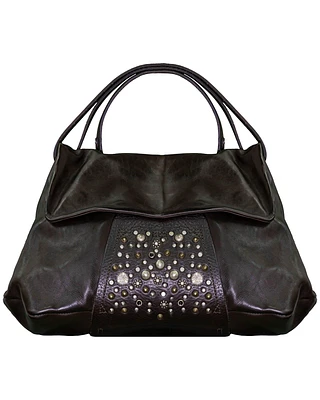 Leather Stud Detail Handbag