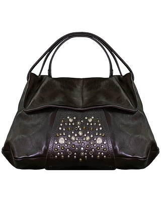 Leather Stud Detail Handbag