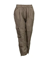 Breton Linen Stripe Zip Jogger Pant