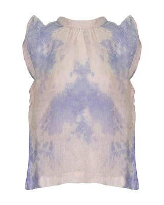 Ruffle Cap Sleeve Blouse