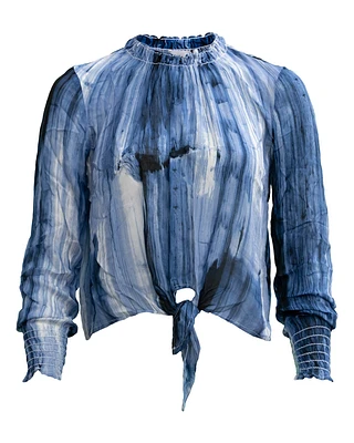 Smoked Tie Front Shirt