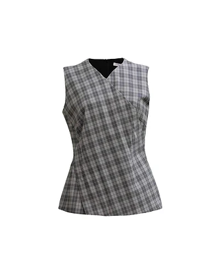 Irmala Sleeveless Plaid Top
