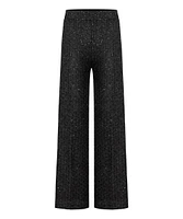 Cambio Ava Sequin Wide Leg Tweed Pant