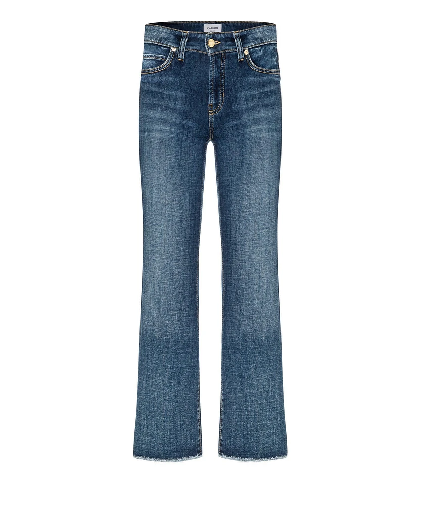 Cambio Francesca Cropped Raw Edge Jeans