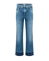 Cambio Francesca Hem Detail Cropped Jeans