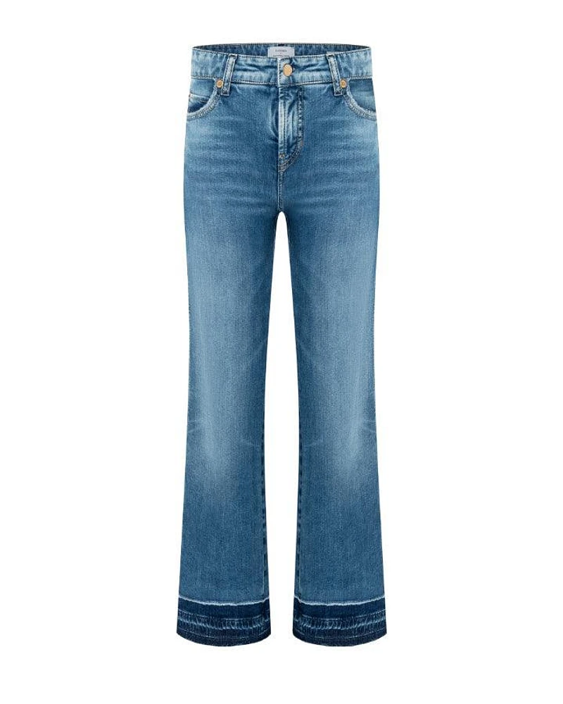 Cambio Francesca Hem Detail Cropped Jeans