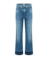 Cambio Francesca Hem Detail Cropped Jeans