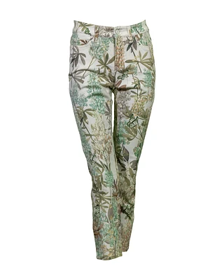 Paris Cropped Print Pants