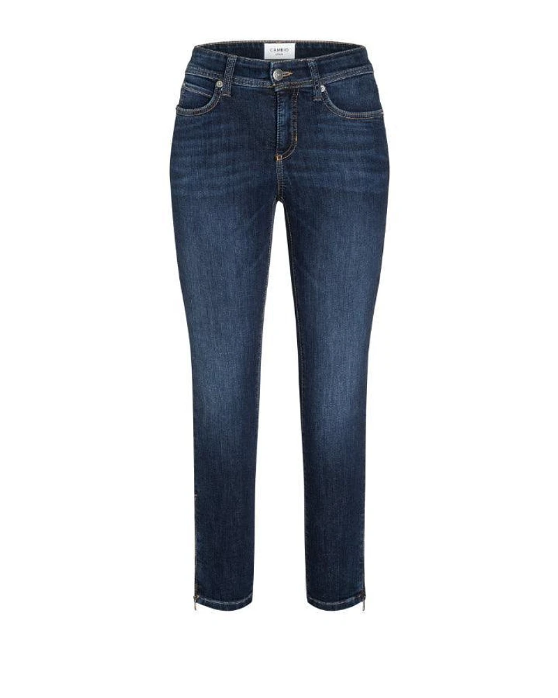 Cambio Parla Zip Hem With Glitter Insert Jeans