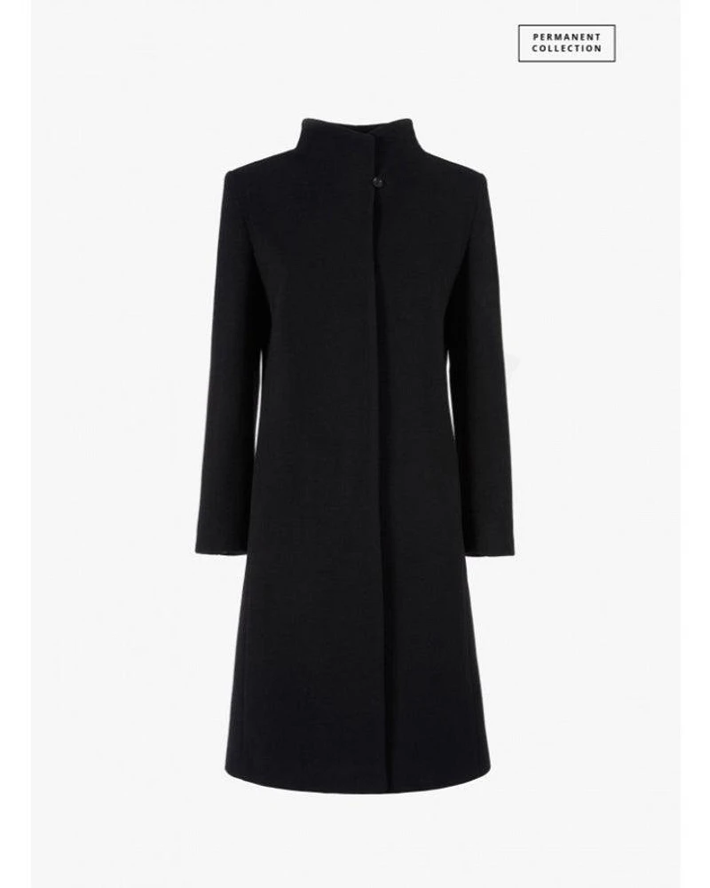 Wool Cashmere Stand Collar Coat