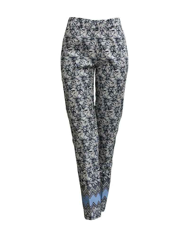 Floral Print Pull-on Pants