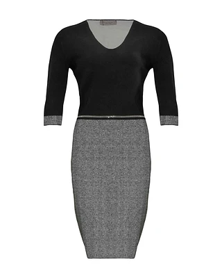 Herringbone Fitted Dress