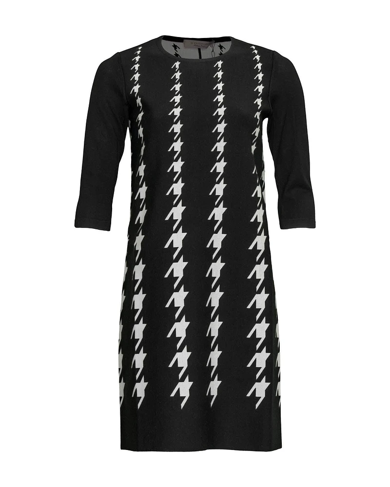 Houndstooth Print Dress