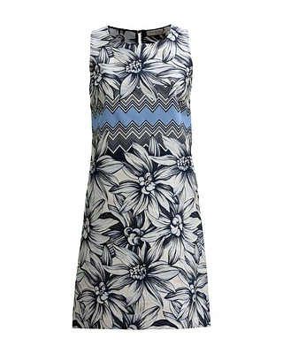 Irridescent Print Shift Dress