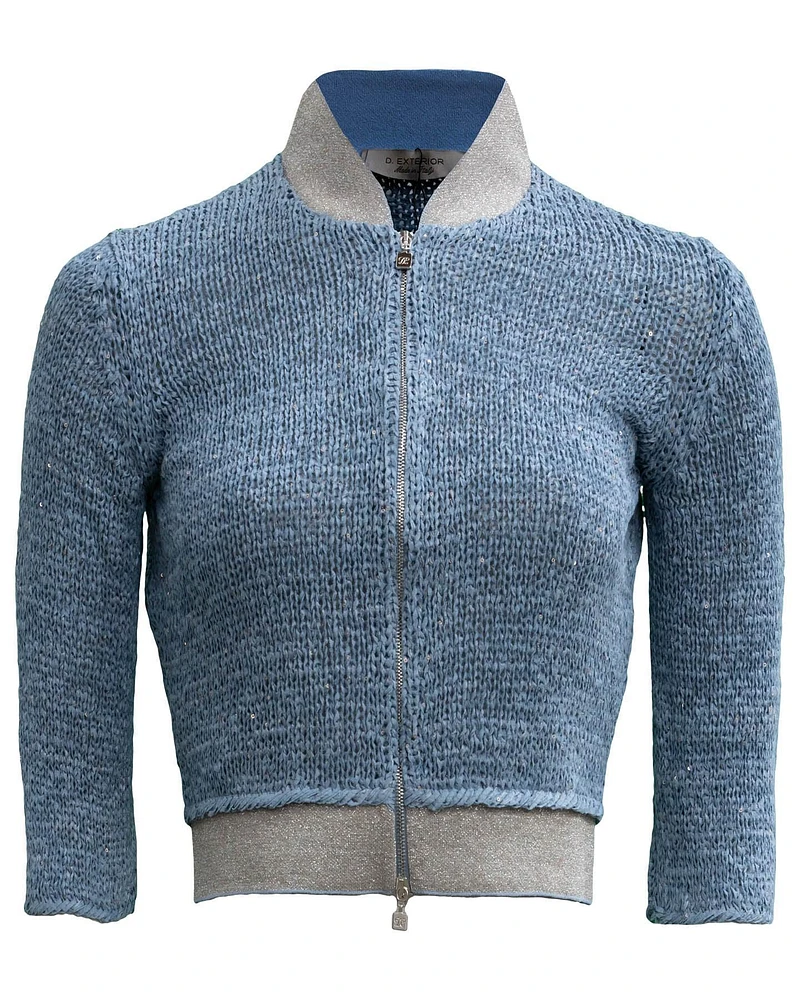 Lurex Cropped Cardi