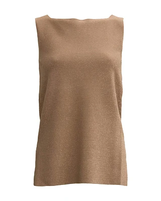 Lurex Tank with Side Slit