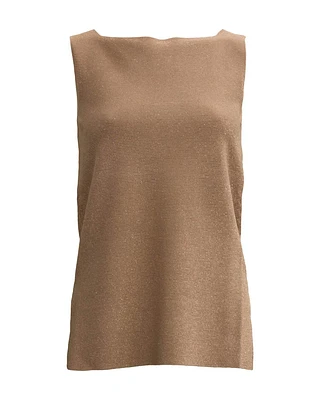 Lurex Tank with Side Slit