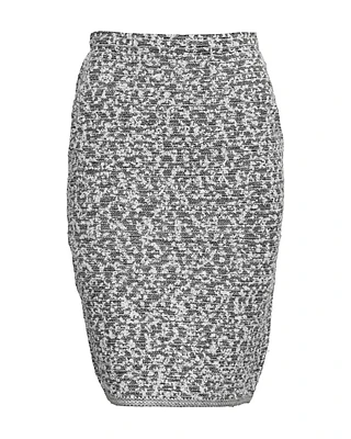 Tweed Pencil Skirt Black Ivory