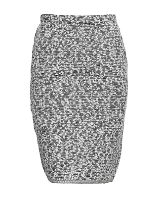 Tweed Pencil Skirt Black Ivory
