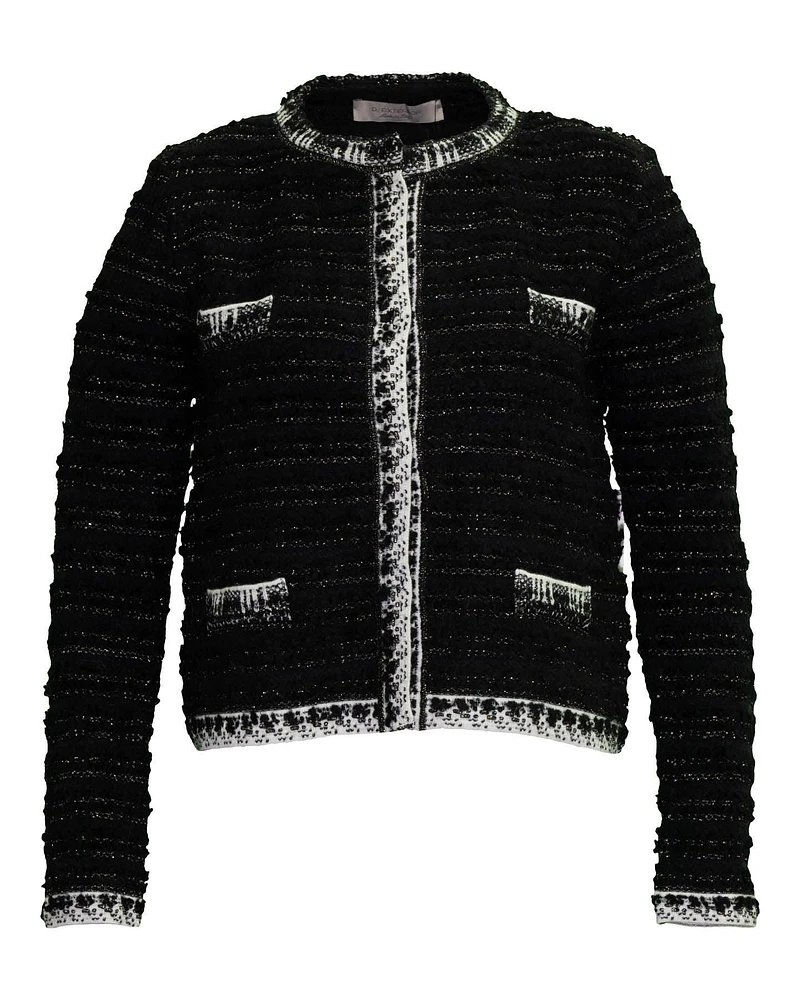 Tweed Snap Jacket Black