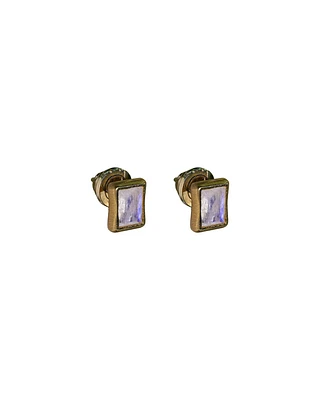 Baguette Moonstone Earrings
