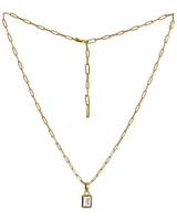 Baguette Moonstone Necklace