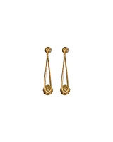 Braided Orb Statement Earrings