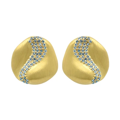 Lagos Pave Studs Gold