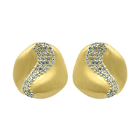 Lagos Pave Studs Gold