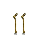 Mesh Armour Earrings in Crystal Quartz